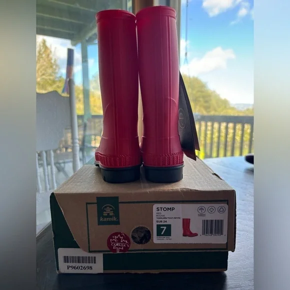 Kamik Kids Stomp Waterproof Rain Boots - Picture 2 of 3